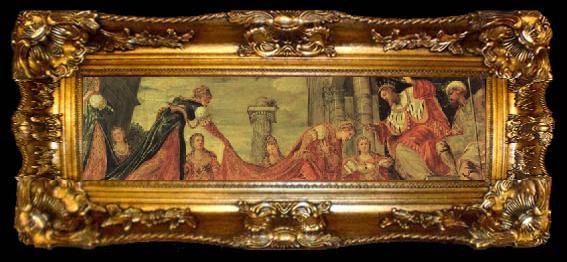 framed  Jacopo Robusti Tintoretto Ensther before Ahasuerus, ta009-2